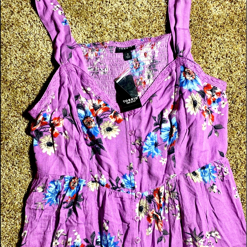 Torrid, size 2x, beautiful Top, NWT, purple, Plus
